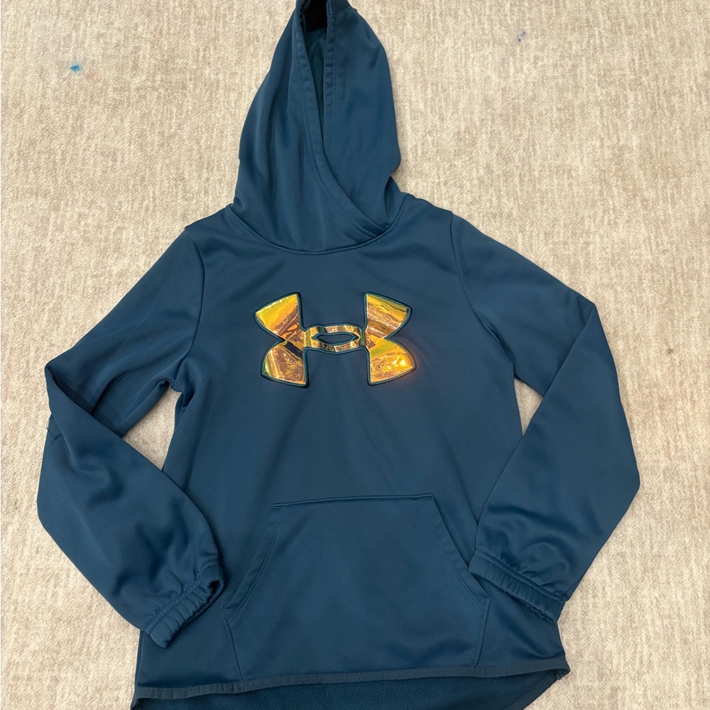 Under Armour Teal Fleece with Gold Logo
